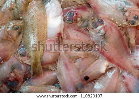 Red Sole Fish in Fish Market