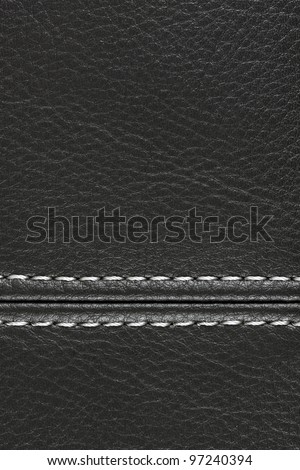 Black sewing leather with white thread,
See my portfolio for more