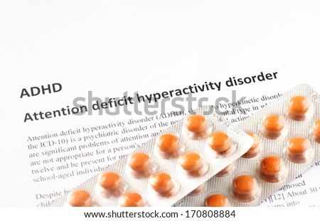 Attention deficit hyperactivity disorder or ADHD. medical or healthcare background