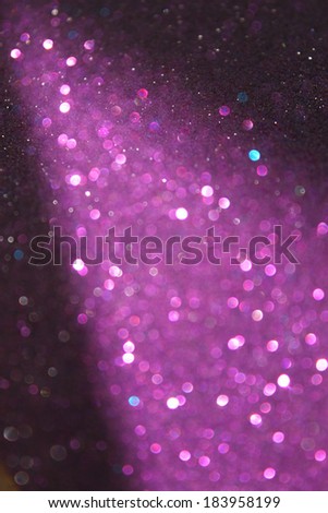 purple and silver glitter lights. defocused lights.