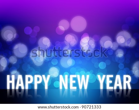 2012 Happy new year background with beautiful bokeh