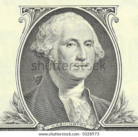 One Dollar Banknote - Portrait Of President George Washington. Stock ...