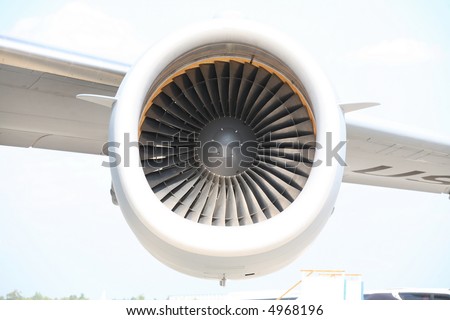 Airplane turbine detail