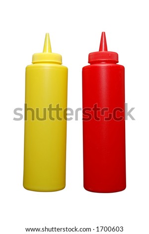 Mustard And Ketchup Bottles Stock Photo 1700603 : Shutterstock