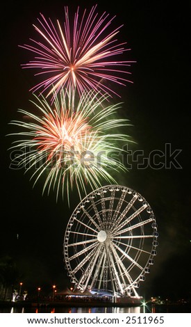 firework display at the eye on malaysia