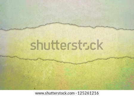 Ripped green paper texture and background