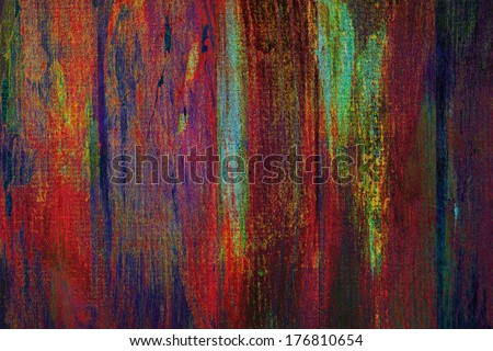 Abstract wood with grunge color stain on canvas texture
