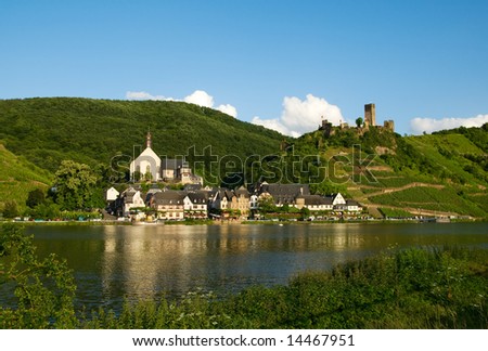 Beautiful village of beilstein germany along the mosel river in germany