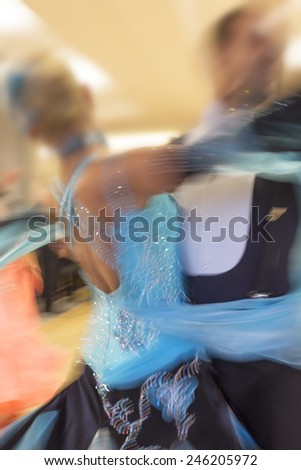 Classical dance competition, motion blur