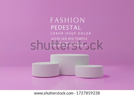 Vector vilet minimal scene , podiumfor cosmetic product presentation. Abstract background with geometric podium platform in pastel colors. Template for design, presentation, advertisement.3d rendered.