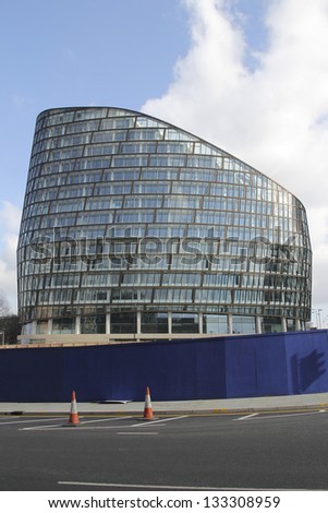 MANCHESTER, UK - MARCH 25: The nearly completed headquarters of the new Ã?Â£100m Co-operative head office, 25 March 2013. The NOMA scheme is an Ã?Â£800m project to regenerate the Manchester City Centre.