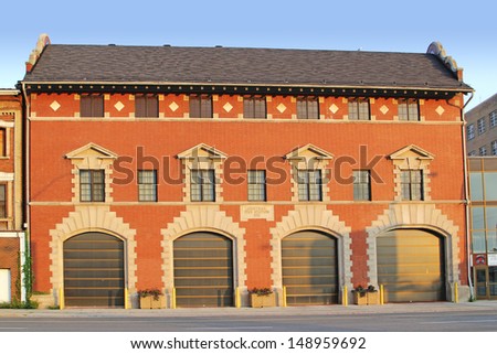 HAMILTON, ONTARIO - JULY 2013: The Old Fire Station, Hamilton, 21 July, 2013. Plans are being made by the City of Hamilton to revitalize its once glorious downtown, particularly parks and amenities