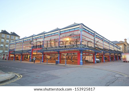 Indoor Market, Huddersfield, Kirklees, West Yorkshire, England, UK
