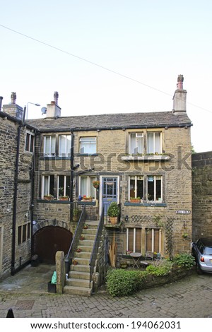 RIPPONDEN, UK - MAY 19: House, Ripponden, West Yorkshire, England, UK, 19 May 2014. Ripponden is a village that the Grand Depart (Tour de France) will pass through on the 6th July 2014.