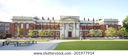 MANCHESTER, UK - June 2014: Manchester University, England, UK, 29 June 2014. The University is a British \'Redbrick\' university, a member of the Russell Group and the N8 group.