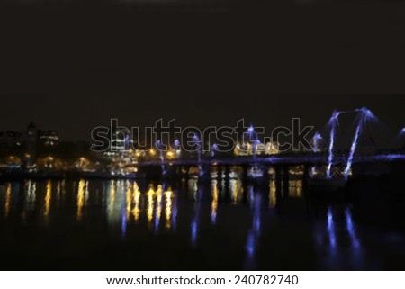 Digital painting of a London bridge, UK.