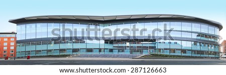 LEEDS, UK - JUNE 6, 2015: Commercial building. The Leeds City Region is the UK\'s largest economy and population centre outside London, generating 4% of national economic output