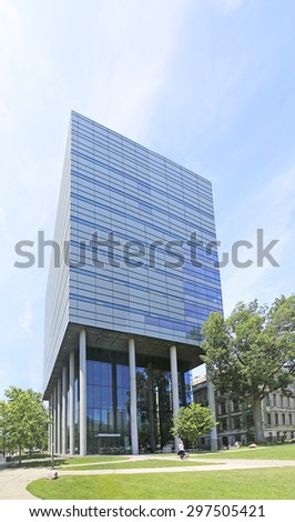 TORONTO, ONTARIO - JULY 15 2015: Leslie L. Dan Pharmacy Building; University of Toronto. This building for the Faculty of Pharmacy provides state-of-the-art facilities for more than 1000 undergraduate
