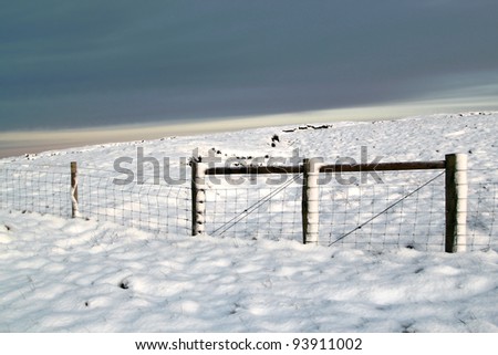 Snowy Fence, Windy Hill, Rishworth, West Yorkshire