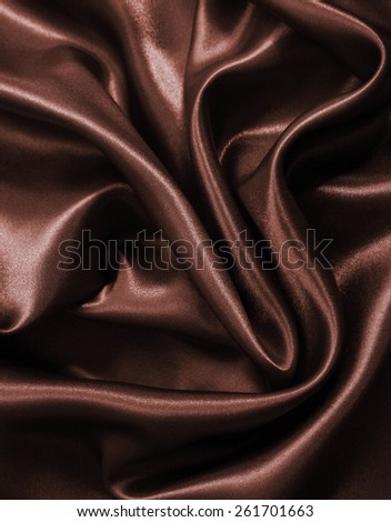Smooth elegant dark brown chocolate silk can use as background
