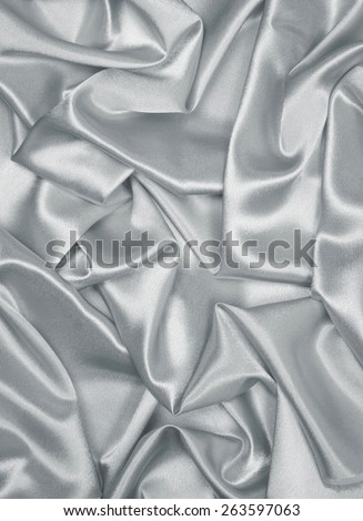 Smooth elegant silver grey silk or satin can use as background