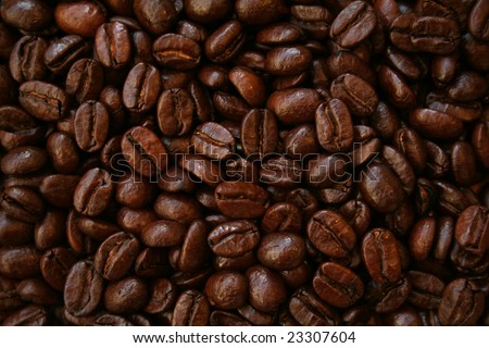 Fragrant fried coffee beans can use as background
