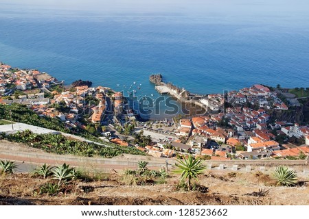 Madeira, village seen by top, west coast