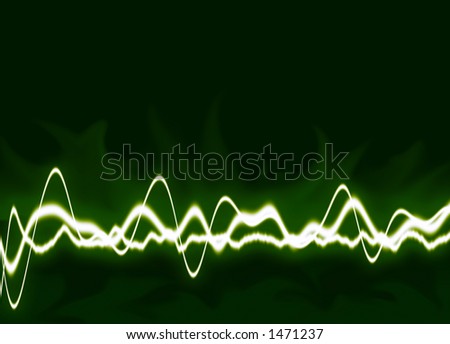 Energy waves - Green background