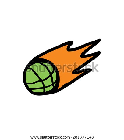 hand drawn volley ball