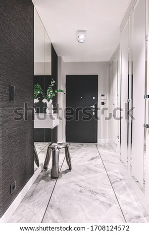 Similar – Image, Stock Photo Modern door with stylish metal knob in flat