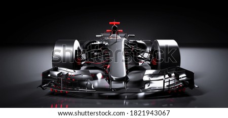 Fast racing sportscar on black. Super car 3D illustration.