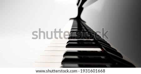 Image, Stock Photo Close up piano keys Piano