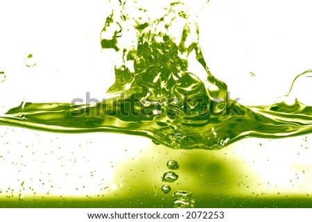 Green liquid/fluid abstract background