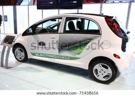 CHICAGO - FEBRUARY 15: The Mitsubishi electric car \