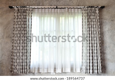 Curtain and window, Vintage style