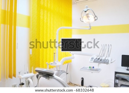 interior of dental cabinet