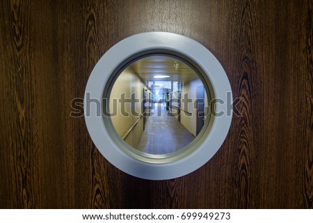 Image, Stock Photo peephole Round Window