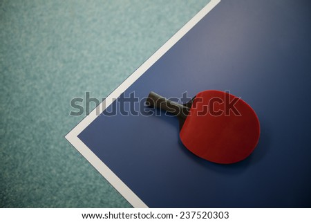Color shot of a table tennis racket.