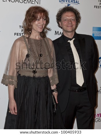 NEW YORK - APRIL 18: Frederic Boyer and guest attend premiere Five-Year Engagement at Ziegfeld Theatre during 2012 Tribeca Film Festival on April 18, 2012 in NYC