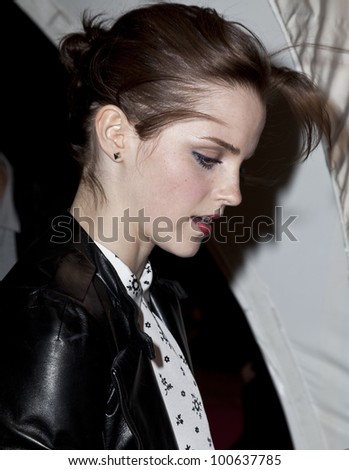 NEW YORK - APRIL 21: Actress Emma Watson attends \'Struck By Lightning\' Premiere during the 2012 Tribeca Film Festival at the Borough of Manhattan Community College on April 21, 2012 in New York City