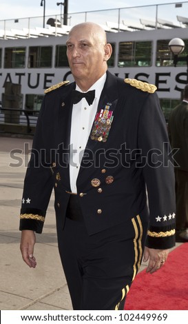 NEW YORK - MAY 12: General Raymond Odierno Chief of Staff US Army walks red carpet for the 2012 Ellis Island Medals of Honor on Ellis Island on May 12, 2012 in New York