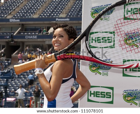NEW YORK - AUGUST 25: Susie Castillo attends Kids Day at US Open tennis tournament sponsored by Hess on August 25, 2012 in Queens New York