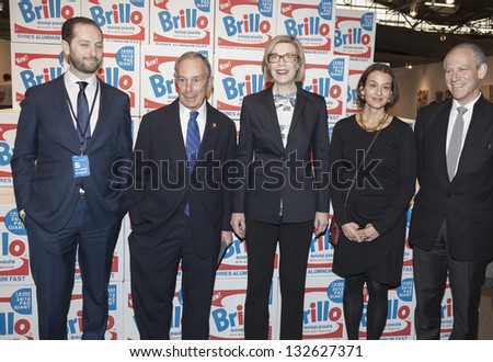 NEW YORK - MARCH 06: Noah Horowitz, New York Mayor Michael Bloomberg, Kate Lavin, Debbie Harris, Glenn Lowry attend at the opening of The Armory Show on Piers 92 & 94 on March 06, 2013 in New York