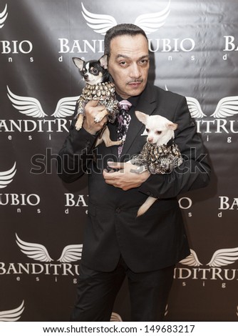 NEW YORK - AUGUST 11: Designer Anthony Bandit-Rubio attends Dog fashion show By Bandit-Rubio at Roger Smith Hotel on August 11, 2013 in New York City