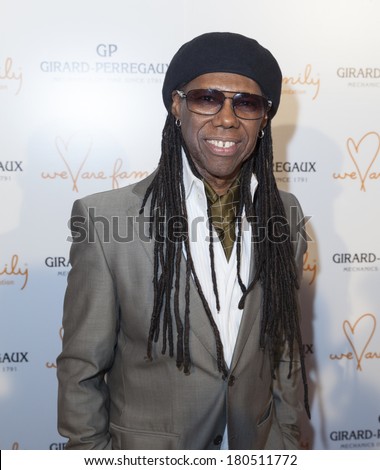 NEW YORK, NY - MARCH 06, 2014: Nile Rodgers attends the We Are Family Foundation 2014 Gala at Hammerstein Ballroom presented by Girard-Perregaux