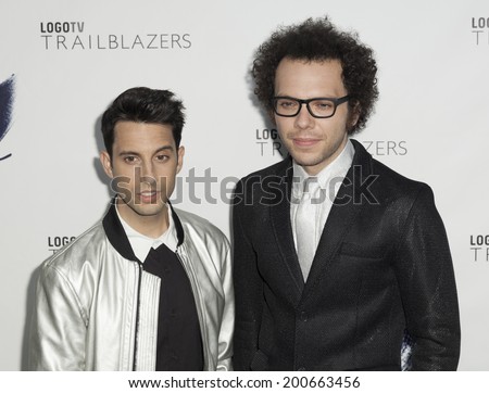 NEW YORK, NY USA - JUNE 23, 2014: Duo Ian Axel and Chad Vaccarino attends Logo TV\'s \'Trailblazers\' at the Cathedral of St. John the Divine