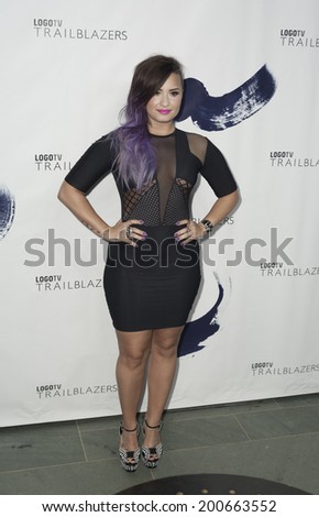 NEW YORK, NY USA - JUNE 23, 2014: Demi Lovato attends Logo TV\'s \'Trailblazers\' at the Cathedral of St. John the Divine