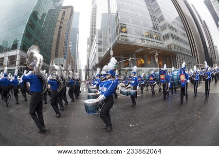 New York, NY USA - November 27, 2014: Atmosphere at the 88th Annual Macy's Thanksgiving Day Parade along 6th Avenue