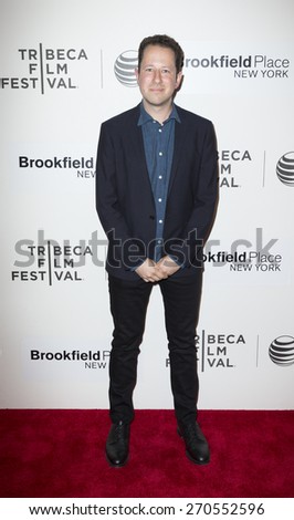 New York, NY - April 18, 2015: Zachary Sluser attends Tribeca Film Festival premiere of The Driftless Area film at BMCC Tribeca Performing Arts Center