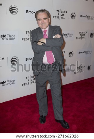 New York, NY - April 21, 2015: George Whipple of NY1 TV station attends Tribeca Film Festival premiere of Sleeping with Other People film at BMCC Tribeca Performing Arts Center